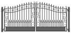 Dg14vend Aleko Venice Style Dual Black Driveway Gate 013964716658