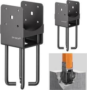 Diy Deck Usa 313030870889 2 Pack Heavy Duty Stainless Steels U-shape Wet Concrete Fence Post Holder 4 Inch X4