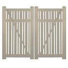 Dkpo-altnr-5x44 Weatherables Khaki Uv Protected Sarasota Vinyl Pool Fence Double Gate