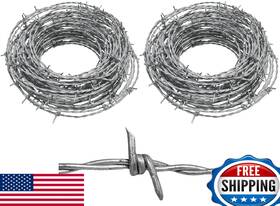 Dlh Western B096ywsky9 Real Barbed Wire 120ft 15.5 Gauge 2 Point - Great For Crafts Fences And Critte