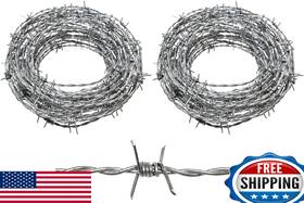 Dlh Western B096yx3v56 Real Barbed Wire 120ft 15.5 Gauge 4 Point - Great For Crafts Fences