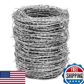 Dlh Western B09cfvtwdn Real Barbed Wire 328ft 100m 16 Gauge 4 Point - Crafts Fences Critter