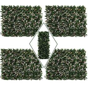 Doe-lbexh11pu-4p Doeworks Expandable Fence Privacy Screen For Balcony Patio Outdoor 4pcs Faux Ivy Fencing