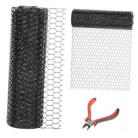 Dolemoduo Duo-2-2 48ftft X 150ft Black Chicken Wire Mesh Fence 19 Gauge Galvanized Poultry Netting