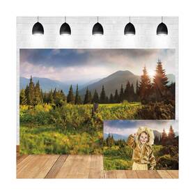 Dorcev Jojo-07 20x10ft Nature Landscape Backdrop Mountain Forest Pine Trees Background For P