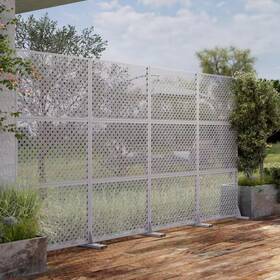 Dovelina 313057072051 72 Inch Jason Metal Outdoor Garden Fence Privacy Screen Panels In W