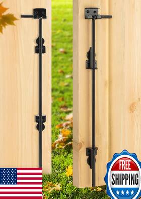 Dreamxiang B0bw3gxwfp 24 Inch Heavy Duty Cane Bolt Gate Drop Rod Hardware Ground Latch For Wood Pvc Vinyl
