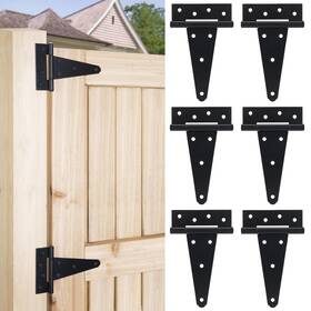 Dreamxiang B0cn9135ng 6 Inch T-strap Gate Hinges Heavy Duty Barn Door Black Tee Wooden F