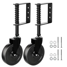 Dreamxiang Mw-5pc-brake-2 5 Inch Spring Loaded Gate Caster With Side Brake Heavy Duty Rubber Wheel Fo