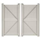Dtpr-3r-8x44.5 Weatherables Tan Augusta Flat Framed Vinyl Privacy Double Fence Gate
