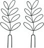 Dudnjc 2pcs Indoor Small Plant Trellis 12.4in Iron Garden Leaf Shape Tr