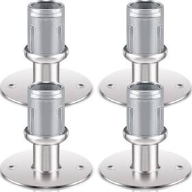 Dunzy Dunzy-mx-7.25-233 Stainless Steel Flanged Feet For 3 1/2 Inch Diameter Adjustable Furnitu
