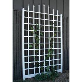 Dura-trel 313043095095 96 Inch X 57 White Vinyl Pvc Winchester Trellis Garden Outdoor Plant Patio