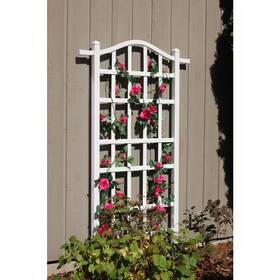 Dura-trel 445049532571 75 Inch X 35 White Vinyl Pvc Melrose Trellis Plant Support Garden Patio New