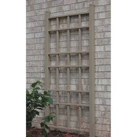 Dura-trel 711181969153 66 Inch X 28 Mocha Vinyl Pvc Cottage Trellis