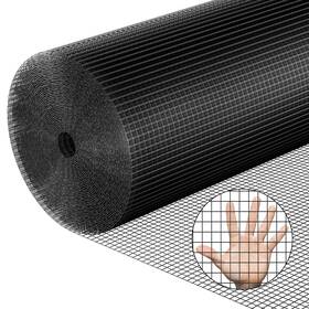 Dwale 717352861691 Hardware Cloth Pvc Coated Wire Mesh 48ftftx50ft 1/2inch Black Vinyl Fence Chicken