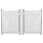 Dwpi-1.5nr-5x48 Weatherables Water Resistant White Hartford Vinyl Picket Fence Double Gate