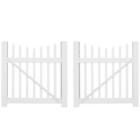 Dwpi-1.5sc-4x48 Weatherables Uv Protected White Stratford Vinyl Picket Fence Double Gate