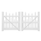 Dwpi-3raltnrsc-4x48 Weatherables White Salem Scallop Vinyl Spaced Picket Fence Double Gate
