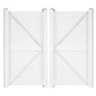 Dwpr-3r-8x44.5 Weatherables Durable White Augusta Vinyl Privacy Double Fence Gate