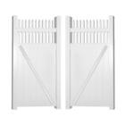 Dwpr-ot-6x44.5 Weatherables White Tremont Durable Vinyl Privacy Double Fence Gate
