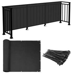 E&k 735109194458 Sunrise 3ft X 12ft Balcony Privacy Fence Screen Cover With Zip Ties Outdoor Scr