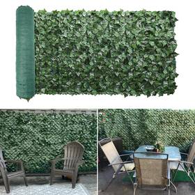 E&k Ek-sp0412x1 Sunrise 1 Pc 4ftx12ft Faux Ivy Leaf Privacy Fence Screen With Mesh Back Artificial
