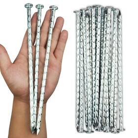 Eisensp 782901516025 50-pcs Galvanized Landscape Stakes 10-inch Length 0.7 Inch Extra Large Top