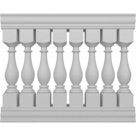 Balk42x048lga Ekena Millwork Fiberthane Legacy Balustrade 48 Inch L X 42 H Fiberglass Kit