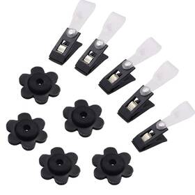 Ekev 704768016500 10 Pack Garden Flag Rubber Stoppers And Adjustable Anti-wind Clips - Sto