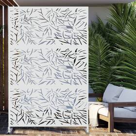 Elevens Ge4008 Metal Privacy Screen Outdoor Patio Panels Freestanding Decorative Scre