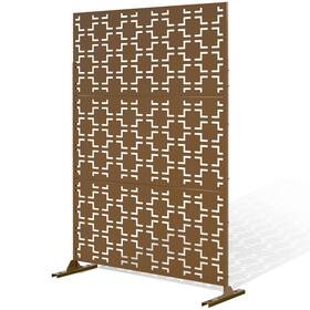 Elevens Suus-nhb-s180120-rb-s074 Elevans 72 X 47 Inch Fence Metal Panel Indoor And Outdoor Freestanding Privacy Screen