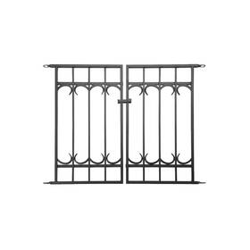 Enchanted Garden Ed1713349 2ft3 Inch X3ft Black Steel Gate Panel Powder Coated Fence Decorative Walkway