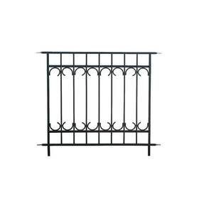 Enchanted Garden Mo1713347 30 X 36 Park Avenue No Dig Fence Panel Easy Install Black Steel Barrier