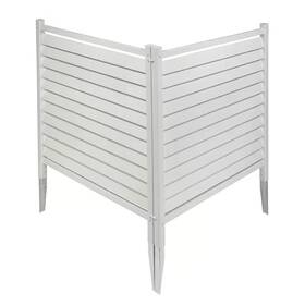 Enclo Privacy Screens 313095687651 3.6 Ft. X 3 Waverly No Dig White Vinyl Decorative Screen Panel Kit