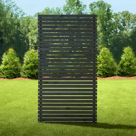 Ec18042 Enclo Privacy Screens Aspen Charcoal Wood Screen 6ft X 3.1ft 1 Panel