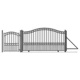 Dg18parsslped Entryway Steel Pedestrian Door Backyard Secure Sliding Driveway Gate 18footx6foot New