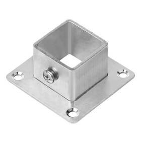 Eoere Gd172-t20 20 Pcs 1 Inch Square Newel Post Flange Base Stainless Steel Deck Rail For