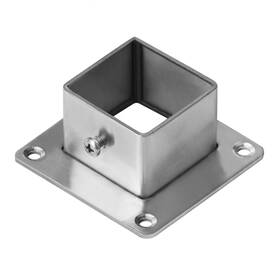 Eoere Gd315-t8 8 Pcs 1-1/4 Inch Square Post Flange Base Metal Floor Deck Rail Systems For