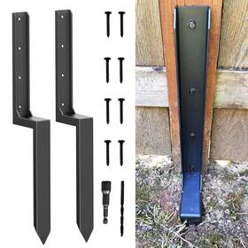 Eonetech 313039234224 Fence Post Repair Kit Heavy Duty 4x4/6x6 Anchor Bracket For Leaning/b