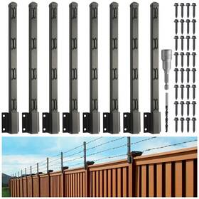 Epcee 746198694248 Fence Post Extender 23.5 Inch Barbed Wire Extend Arm For Outdoor
