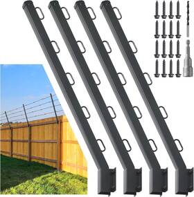 Epcee 789534186854 4-pack Angle 25 Fence Post Extender 31 Inch Barbed Wire Extend Arm