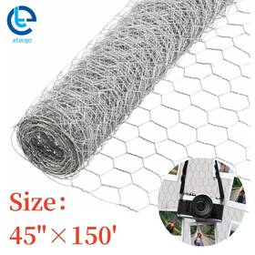 Etecgo 305877 48 Inch 150ft 2 Holes Galvanized Poultry Net - Metal Fencing / Chicken Wire