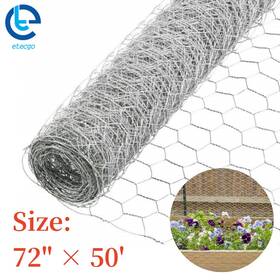 Etecgo 305900 2 Inch Holes Galvanized Poultry Net - Metal Fencing / Chicken Wire 72 50ft