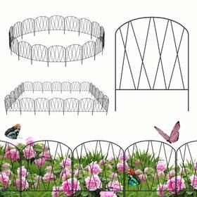 Eteli Zl12 24 Packs Decorative Garden Fence 24.8ft L X15.9in H Fencing Panels Small