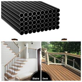 Etsg 699908726541 50pcs 36 Inch X3/4 Metal Deck Balusters Spindles Railing Matte Coated