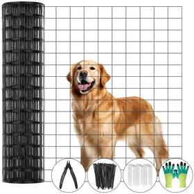 Cw-02 Evatage Black Pvc Coated Welded Wire Fencing 36inch H X 59ft L 15ga Garden Border F