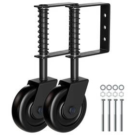 Evcuhasl Ev-jygw-bk-4.5-2 4.3 Inch Spring Loaded Gate Caster Wheel With Bearing Heavy Duty Wheels Wit