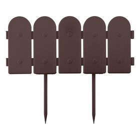 Evelyne Gmt-10374-a08 Garden Border Edging Wooden Fence Design - 8pcs Brown Yard Landscapi