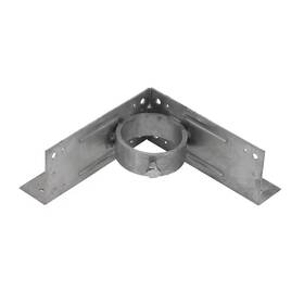 Everbilt 313051131198 2-3/8 Inch Galvanized Steel Chain Link Fence Corner Wood Post Adapter